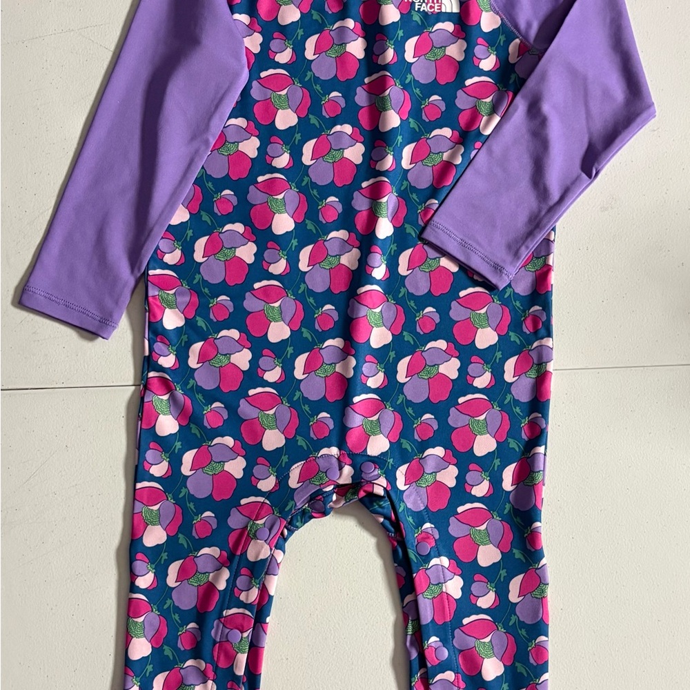 The North Face Kids Amphibian Sun One Piece Swimsuit/Rash Guard Size 18-24M